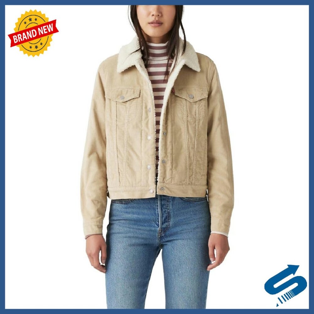 Sherpa Lined Trucker Jacket Women's Cozy Winter Casual Outerwear